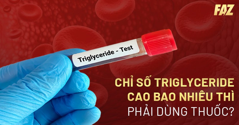 Chỉ số Triglyceride cao bao nhiêu thì phải dùng thuốc? Khi nào cần?