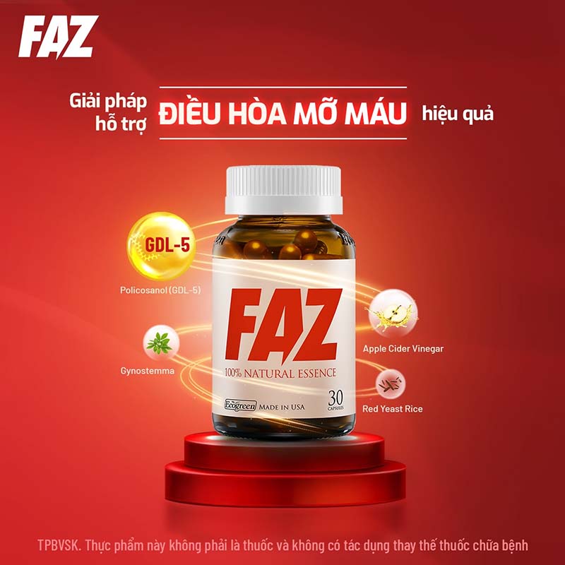 viên uống faz giúp điều hòa mỡ máu