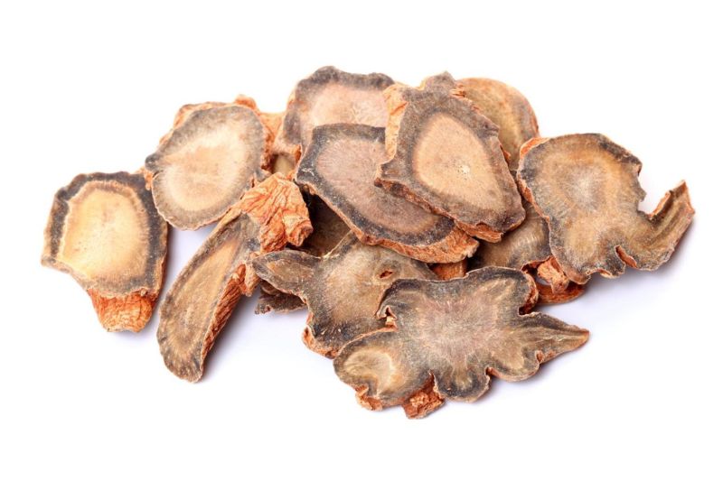 hãm trà tam thất thường được cắt mỏng