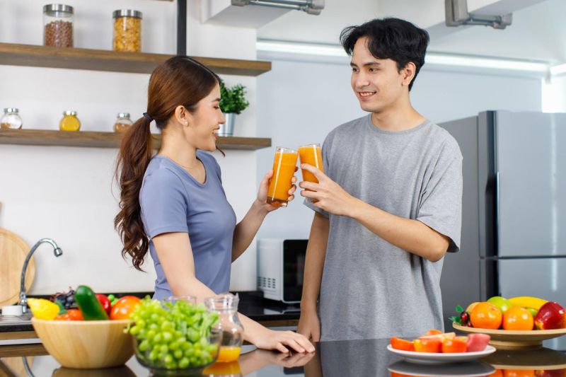 bổ sung nước ép rau củ