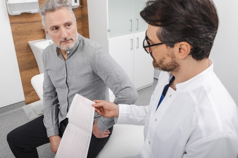 bac sĩ đọc kết quả xét nghiệm