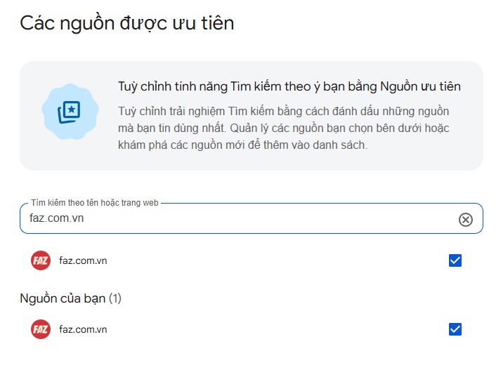 faz trên google